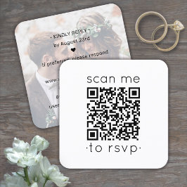 100 Pack QR UAWG Wedding Website Foto Umschließung Quadratische Visitenkarte