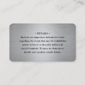 100 Pack Scan Me QR UAWG Black and Silver Wedding Visitenkarte (Rückseite)