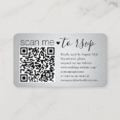 100 Pack Scan Me QR UAWG Silver Enclosure Visitenkarte (Vorderseite)