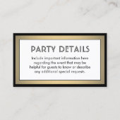 100 Packungsdetails Schwarz, Weiß und Gold Visitenkarte (Vorderseite)