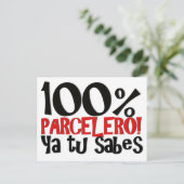 100% Parcelero, ya tu sabes Postkarte (Stehend Vorderseite)