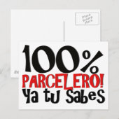 100% Parcelero, ya tu sabes Postkarte (Vorne/Hinten)