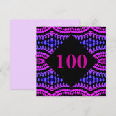 100 - Party Einladung der Nummern (Vorne/Hinten)