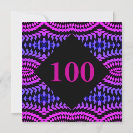100 - Party Einladung der Nummern (Vorderseite)