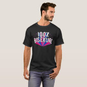 100 Percent Bisexual Pride Aesthetic Style Bi Stuf T-Shirt (Vorne ganz)