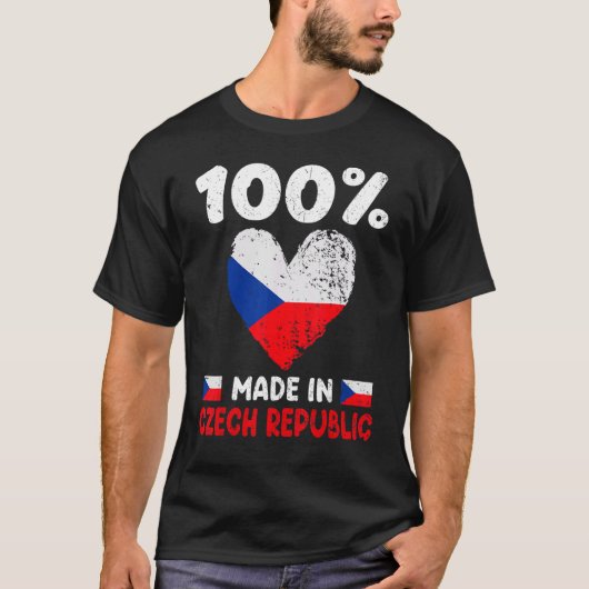 100 Percent Made in Czech Republic Czech Boys Girl T-Shirt (Vorderseite)