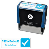 "100% Perfect!" + Name der Kautschuk-Briefmarke de Permastempel (Beispiel)