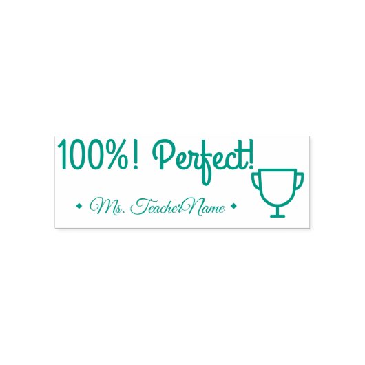 "100%! Perfekt!" Briefmarke für die Kennzeichnung Permastempel (Design)