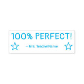 "100% PERFEKT!" + Instructor Name Kautschuk Briefm Permastempel (Design)