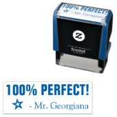 "100% PERFEKT!" Lehrerin Rubber Briefmarke Permastempel (Beispiel)