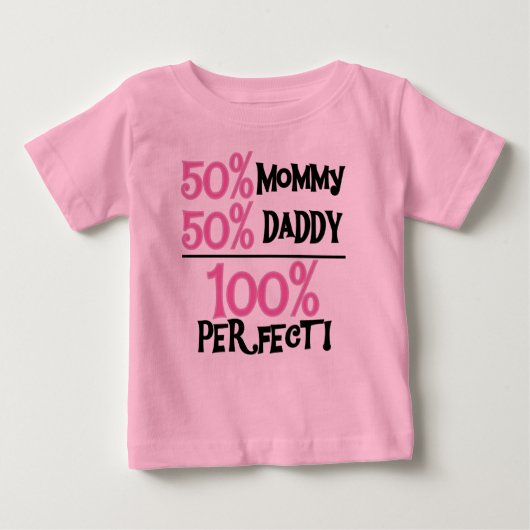 100 % perfekt rosa baby t-shirt (Vorderseite)