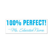 "100% PERFEKT!" Schullehrer Rubber-Briefmarke Permastempel (Design)