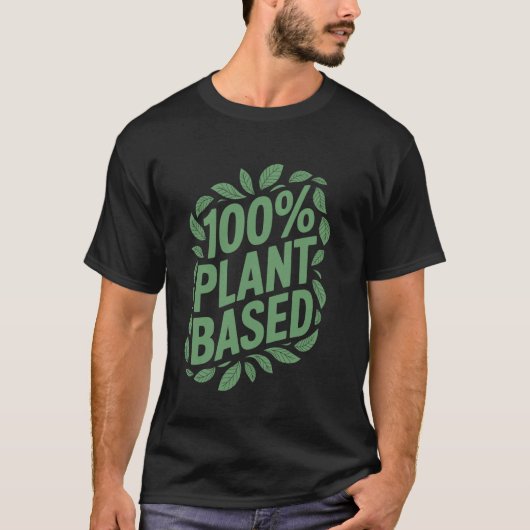 100% pflanzlich vegan T-Shirt (Vorderseite)