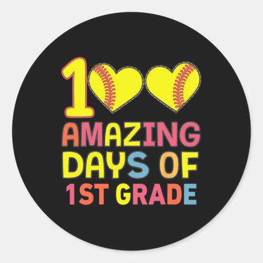 100 Phantastische Tage erstklassiger Software-Play Runder Aufkleber (Vorderseite)