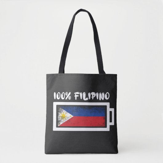 100 % philippinische Flagge Tasche (Vorderseite)
