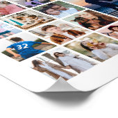 100 Photo Collage Custom Pictures 100th Birthday Poster (Ecke)