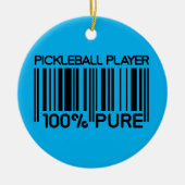 100% Pickleball-Player benutzerdefinierter Text Keramik Ornament (Vorne)