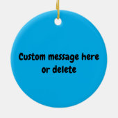 100% Pickleball-Player benutzerdefinierter Text Keramik Ornament (Hinten)