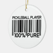 100% Pickleball-Player benutzerdefinierter Text Keramik Ornament (Links)