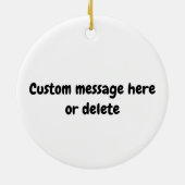 100% Pickleball-Player benutzerdefinierter Text Keramik Ornament (Hinten)