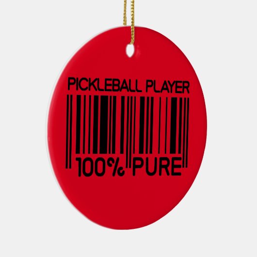 100% Pickleball-Player benutzerdefinierter Text Keramik Ornament (Rechts)