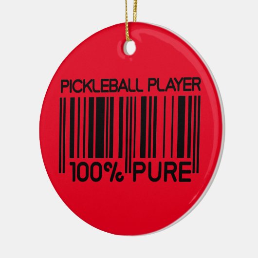 100% Pickleball-Player benutzerdefinierter Text Keramik Ornament (Links)