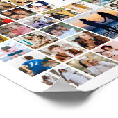100 Pictures Photo Collage Personalized Gift Poster (Ecke)