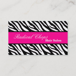 100 Pink Black Zebra Print Pattern Business Card Visitenkarte