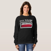 100 % polnische Flagge Sweatshirt (Vorne ganz)