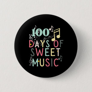 100 Poppingtage süße Musik zum 100. Button