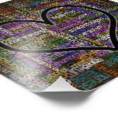 100 positive Worte Fotodruck (Ecke)