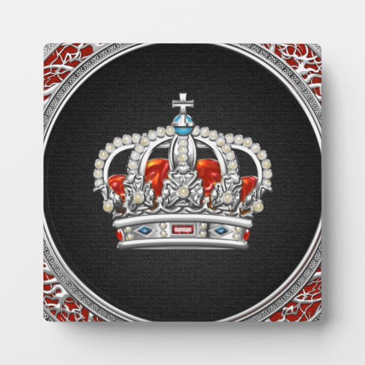 [100] Prinzessin King-Queen Crown [Silver] Fotoplatte (Vorderseite)