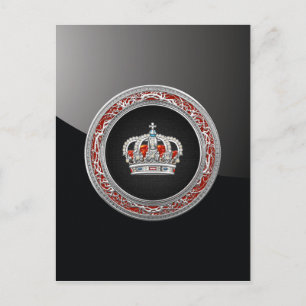 [100] Prinzessin King-Queen Crown [Silver] Postkarte