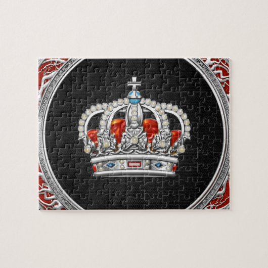 [100] Prinzessin King-Queen Crown [Silver] Puzzle (Horizontal)