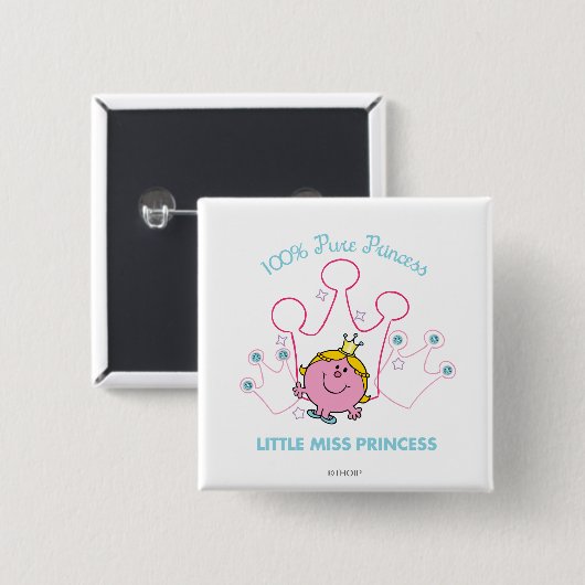 100 % Prinzessin - kleine Miss Prinzessin Button (Vorne & Hinten)