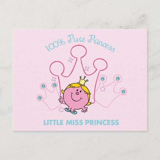 100 % Prinzessin - kleine Miss Prinzessin Postkarte (Vorderseite)