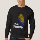100 Proud Bosnia Herzegovina flag for Proud Bosnia Sweatshirt (Vorderseite)