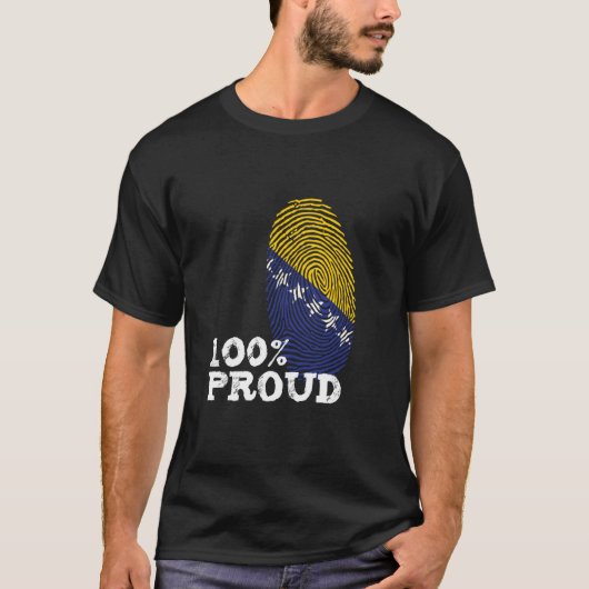 100 Proud Bosnia Herzegovina flag for Proud Bosnia T-Shirt (Vorderseite)