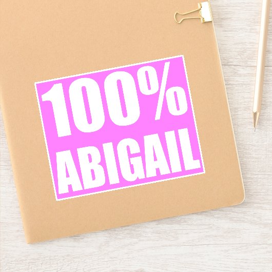 100 Prozent Abigail-Name Aufkleber (Notizbuch)