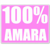 100 Prozent Amara-Name Aufkleber (Vorderseite)