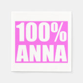 100 Prozent Anna Name Serviette (Vorderseite)