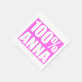100 Prozent Anna Name Serviette (Ecke)
