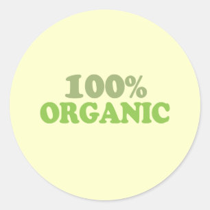 100 Prozent Bio Runder Aufkleber