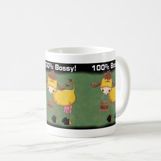 100 Prozent Bossy Cow Kaffeetasse (VorderseiteRechts)
