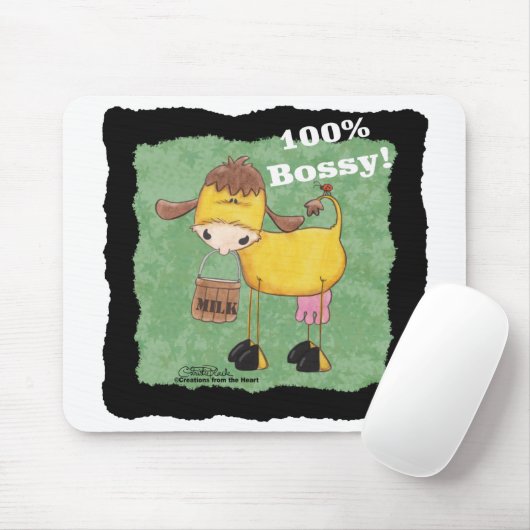 100 Prozent Bossy Cow Mousepad (Mit Mouse)