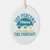 100 Prozent Chance, dass ich Ihnen die Vorhersage Keramik Ornament (Rechts)