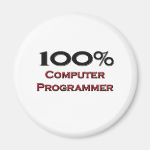 100 Prozent Computerprogrammierer Magnet