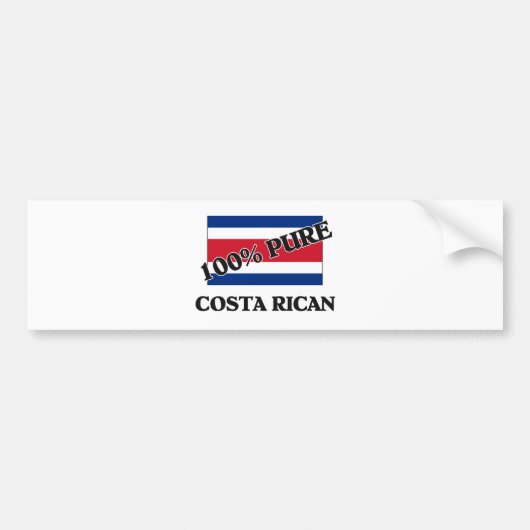 100 Prozent COSTA RICAN Autoaufkleber (Vorne)