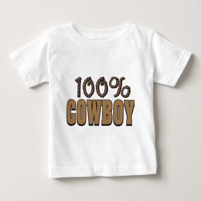 100 Prozent Cowboy Baby T-shirt (Vorderseite)