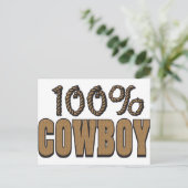 100 Prozent Cowboy Postkarte (Stehend Vorderseite)